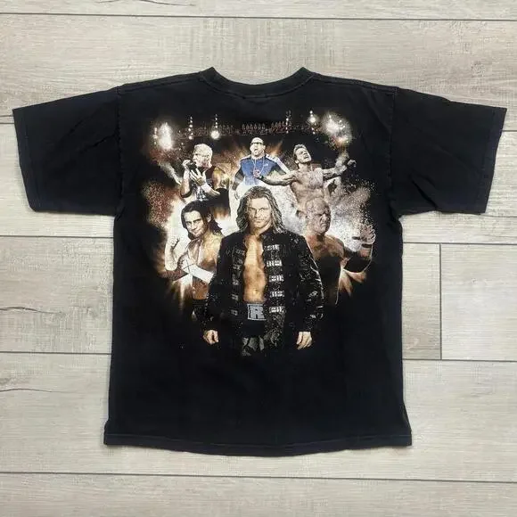 Rare! Vintage WWE Triple H RAW SmackDown ECW Wrestling T-Shirt Sz S/M Y2K M&O - Picture 2 of 5